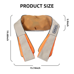 Masseur Shiatsu 4D avec chaleur pour le dos/le cou/les épaules/la taille - Pétrissage des tissus profonds, soulagement de la douleur, 3 vitesses - Product Image 1