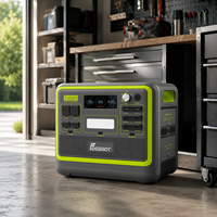 Generador Solar Portátil Fossibot de 2400W con Batería de Respaldo de Emergencia de 2,048WH, Doble Voltaje 120V/240V, Estación de Energía Portátil Lifepo4