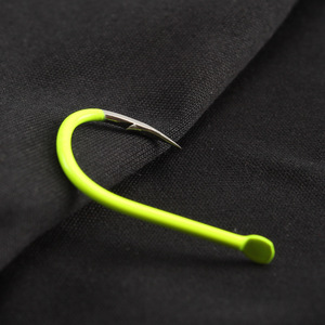 Hameçon de pêche Aohu à pointe arrondie, affûté chimiquement, pour la pêche à la carpe en eau douce, bleu fluorescent et coloré - Product Image 2