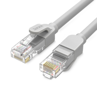 Conector de cable de conexión RJ45 10M 20M 30m Gris CCA Cable Ethernet Cat 5E Cables de comunicación flexibles Cable Cables de comunicación