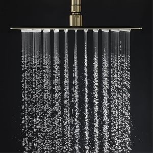 Pommeau de douche pluie doré avec buses <span class=keywords><strong>anti</strong></span>-<span class=keywords><strong>calcaire</strong></span>, 360° °   Pommeau de douche cascade réglable en acier inoxydable 304 - Product Image 5
