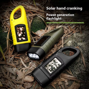 Lampe de poche LED d'urgence portable, étanche, à double usage, multifonctionnelle, rechargeable par énergie solaire, corps en ABS, puissance - Product Image 6