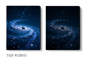Cuadros en Lienzo de Galaxias, Arte de Pared de Nebulosas, <span class=keywords><strong>Pintura</strong></span> Astronómica, Obras de Arte del Universo para Sala de Estar - Product Image 1