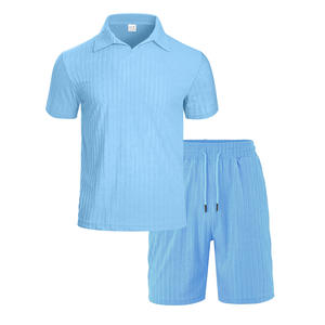 Ensemble polo pour homme 26 pièces, chemise à manches courtes et col, et short, vêtements de sport décontractés d'été, kaki, bleu marine, noir, gris, blanc, bordeaux - Product Image 5