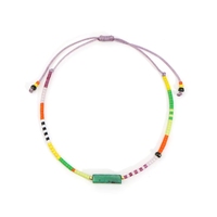 Pulsera de Piedras Naturales de Estilo Bohemio con Certificación CE, Pulsera Trenzada Hecha a Mano con Cuentas de Colores para la Amistad