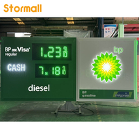 Tótem Publicitario para Gasolinera al Aire Libre, Letrero de Precio de Combustible, Diésel, Gasolina, Petróleo, Panel de Pantalla LED