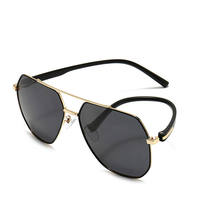 Nouvelles lunettes de soleil surdimensionnées Uv400 à grande monture tendance pour femmes