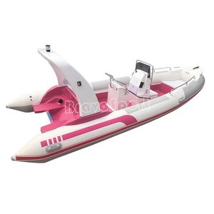 Bateau pneumatique Zodiac de pêche de luxe en fibre de verre de 5,8 m (19 pieds) avec coque inférieure en fibre de verre et tube pneumatique en Hypalon PVC, modèle 580 - Product Image 2