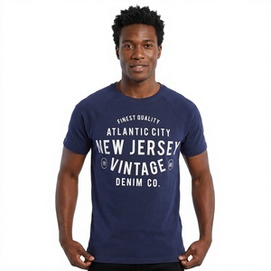 T-shirt blanc à manches courtes pour homme avec imprimé Atlantic City New Jersey Vintage Denim Co., coupe classique, col rond, jersey de coton - Product Image 6