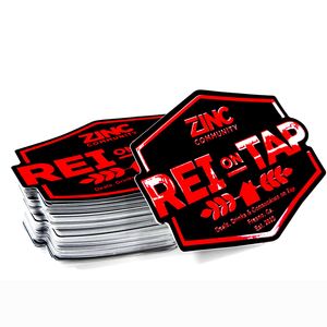 Pegatina Personalizada con Logotipo, Vinilo Impermeable, Recorte a Troquel, Barnizado UV 3D con Relieve Brillante, para Negocios - Product Image 1