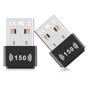 Alta calidad USB 2,4 Ghz 150M CE LAN tarjeta de red Realtek Wifi controlador Mini USB inalámbrico Wifi adaptador para escritorio