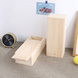 Wooden Storage <b>Box</b> Rectangular 30x12x8cm Pull-Out <b>Lid</b> General Packaging Decorative Storage - Product Image 1