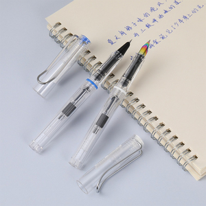 Penna Stilografica Trasparente in Plastica con Logo Personalizzato, <span class=keywords><strong>Pennino</strong></span> M, <span class=keywords><strong>Inchiostro</strong></span> Visibile <span class=keywords><strong>per</strong></span> Studenti, Scuola, Ufficio, Forniture <span class=keywords><strong>per</strong></span> Scrittura - Product Image 5