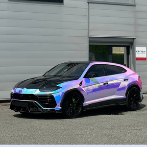 ฟิล์มไวนิลโครเมียม PET สีรุ้ง โฮโลแกรม เงา สีขาวเงิน PVC สติ๊กเกอร์ติดรถยนต์ ฟิล์มหุ้มรถยนต์ โครเมียมเคลือบเงา สีรุ้ง - Product Image 1