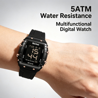 Montre de sport numérique tendance, étanche 5 ATM, grand cadran, rétroéclairage, alarme, affichage semaine/mois, meilleur cadeau pour hommes, garçons, filles et enfants