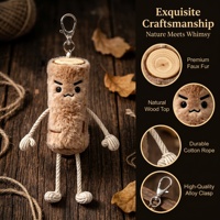 WEIMEI Porte-clés en peluche amusant en forme de souche d'arbre, faible MOQ, personnalisable, certifié ASTM, avec logo personnalisé, pendentif décoratif pour sac à dos de voyage