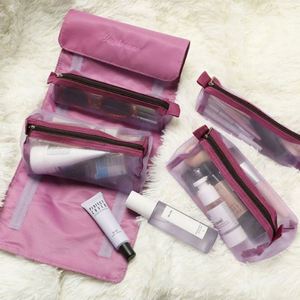 Wholesale Casual Four in One Portable Folding Travel Nylon Cosmetic Bag With Large Space Make up Bag - Product Image 6
