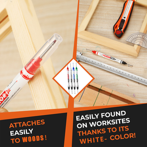 أقلام تحديد مزدوجة الرأس 20 ملم بألوان متعددة ورأس طويل للنقاط العميقة، مناسبة لمواقع البناء والبلاط والحمامات وأعمال النجارة والديكور - Product Image 5