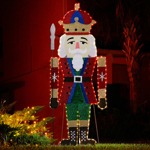 DB Lumineux Casse-Noisette Soldat 2D Yard Décorations 162 LED Blanc Chaud Lumières Pré-Allumé Éclairage Décoratif De Noël Personnalisable - Product Image 5