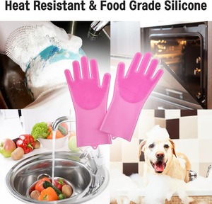 Gants de <span class=keywords><strong>four</strong></span> <span class=keywords><strong>en</strong></span> <span class=keywords><strong>silicone</strong></span> extra longs résistants à la chaleur 250°C ° Gants de barbecue imperméables antidérapants, lavables au lave-vaisselle - Product Image 3