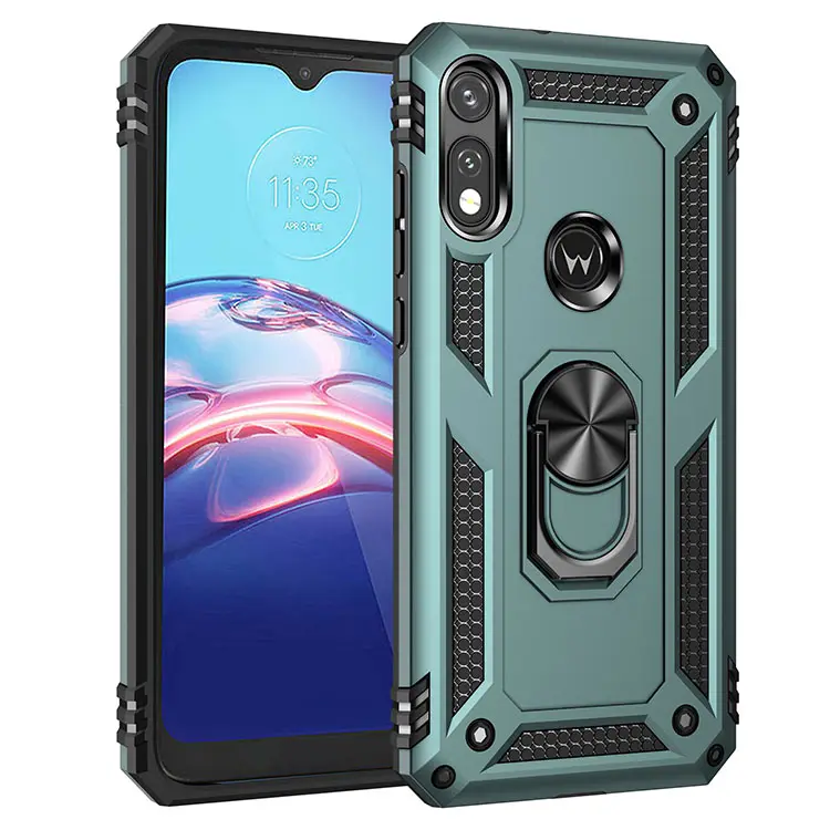 Shanhai Armor Case Voor Motorola G9 Power Magnetische Ring Houder Stand Cover Voor Moto G8 G 5G Plus One Fusion E 6S E7 Telefoon Case