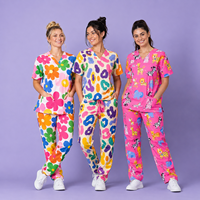 Tenues d'infirmière VIAOLI 2026 personnalisables avec impression par sublimation, design de Noël, uniforme unisexe de qualité supérieure en tissu extensible poly-spandex
