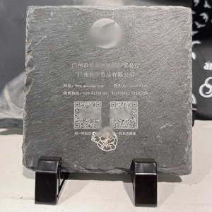 Tablero de pizarra de corte grabable de forma personalizada espacios en blanco de grabado láser pizarra de roca negra para posavasos de regalo de grabado - Product Image 3