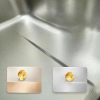 Évier de cuisine OEM personnalisé en acier inoxydable SUS304, à texture 3D gaufrée, à cuve unique, à encastrer sous plan, multifonctionnel, type poste de travail