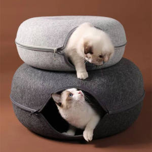 Giocattolo in feltro naturale per animali domestici per gatti e cani di piccola taglia eco-friendly tipo uovo divertente stuoia Tunnel caverne nido nido cucciolo forniture per animali domestici - Product Image 1