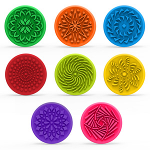 Cross-border New Children's Sensory Decompression <b>Fidget</b> Toy Soft Silicone Texture Worry Stone for Ages 0-6 Years Logo - Product Image 1