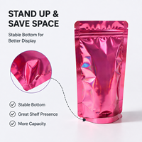 Sac en BOPP auto-adhésif holographique laser pour livraison express de mascara, rouge à lèvres, vêtements, accessoires, cosmétiques