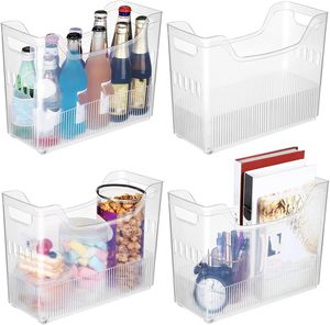 Eco-Friendly Transparent PP <b>Rectangular</b> Storage <b>Basket</b> 10-20L Capacity for Desktop Clutter Sorting - Product Image 1