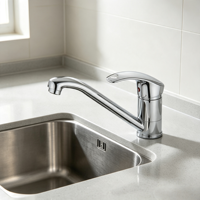 Robinet de cuisine au design moderne avec corps en alliage de zinc, noyau en céramique, poignée unique, adapté aux cuisines d'hôtels, d'appartements et de villas
