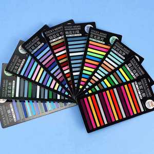 12 marque-pages autocollants translucides en PET, onglets d'indexation colorés, bandes surligneuses, drapeaux de livre, autocollants pour notes - Product Image 2