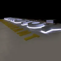 GFace Luxuriöse Seitenbeleuchtete Acryl-LED-Buchstaben 3D-gefertigte Metallschilder für Hochwertige Club-Empfangsbereiche UL-zertifiziert