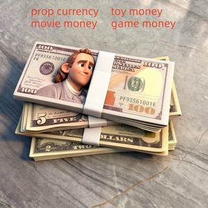 عملات ورقية عالية الجودة بقيمة 1 و2 و5 و10 و20 و50 و100 دولار أمريكي، نقود وهمية للأفلام والحفلات والألعاب وتزيين حفلات الزفاف، نقود واقعية - Product Image 6
