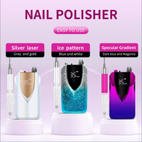 Fou! 2022 brillant dégradé couleur électrique Portable sans brosse perceuse à ongles polisseuse 35000 tr/min pour perceuse à ongles Rechargeable