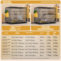Cage à lapin pliable portable en fer massif de haute qualité pour lapins de petite/moyenne taille, utilisation intérieure et en voiture, élevage de lapins