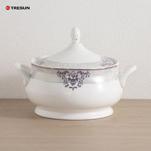 Vente directe d'usine du fabricant : Service de thé en porcelaine fine de 17 pièces avec motifs dorés, vaisselle en céramique - Product Image 5