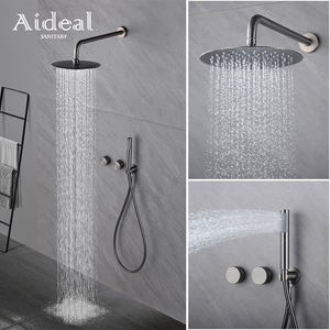 ברז מקלחת נסתר בעיצוב ידית אחת, שסתום קרמי אטום במיוחד, עמיד בפני דליפות, עמיד לאורך זמן, מלוטש, גשם, למלון - Product Image 2