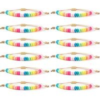 Bracelets en perles de céramique de couleur bonbon, style bohème géométrique, bijoux de mode pour femmes, mignons, pour l'été, mariage, fête, amitié