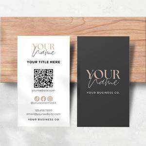 Personalisierte, schlicht gestaltete Dankeskarten aus Kraftpapier mit gedrucktem Logo und QR-<span class=keywords><strong>Code</strong></span> für kleine Unternehmen - Product Image 3