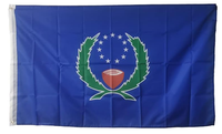 Bandera de Pohnpei de 3x5 pies, poliéster de lujo resistente y duradero, para interiores/exteriores con rayas cosidas y ojales de latón