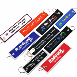 Neo-Vintage Cyber-Biker <b>Keychain</b> Two-Sided <b>Custom</b> Fabric Woven <b>Keychain</b> With Your Logo Wholesale - Product Image 2