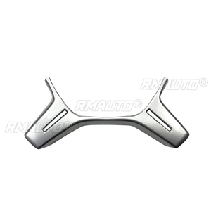 ฝาครอบตกแต่งกรอบพวงมาลัยรถยนต์สำหรับ Mercedes-Benz C-Class E-Class GLK CLS M-Class W204 W212 2011 2012 2013 2014 สีเงิน - Product Image 2