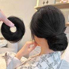 Abbigliamento quotidiano bellezza capelli alzati Chignon naturale nero Giblet Bandle - Product Image 1