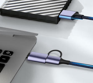 Cable de disco duro 2 en <span class=keywords><strong>1</strong></span> de 5 Gbps a USB 3,<span class=keywords><strong>0</strong></span> Micro B de aleación de aluminio, chaqueta de PVC TPE, blindaje trenzado, Cable de disco duro externo - Product Image 3