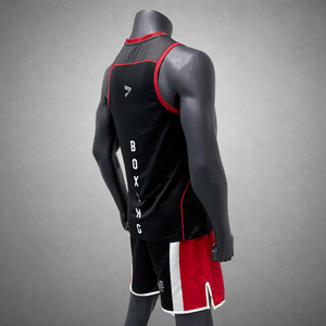 Débardeur de boxe sublimé avec graphiques sur la poitrine de qualité supérieure, options de personnalisation imprimables pour les commandes d'équipe - Product Image 4