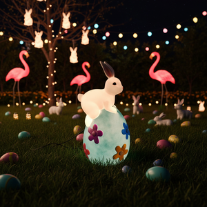 <b>Plastic</b> Rabbit Easter Hare <b>Animal</b> Craft 24in Rabbit Home Desk Office Decoration - Product Image 6