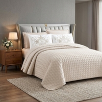 Ensemble de couette moderne de luxe à motif grec en relief, couleur vert sarcelle uni, 100% microfibre de polyester, léger, pour l'été, anti-plis